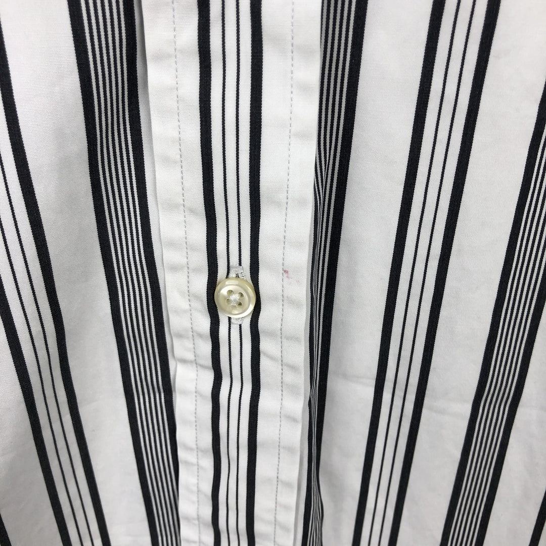 Ralph Lauren POLO by Ralph Lauren CLASSIC FIT Multi-stripe Long-Sleeve Button-Down Stripe Shirt, Men's Size L (approx.) cotton white type Vintage Second Hand