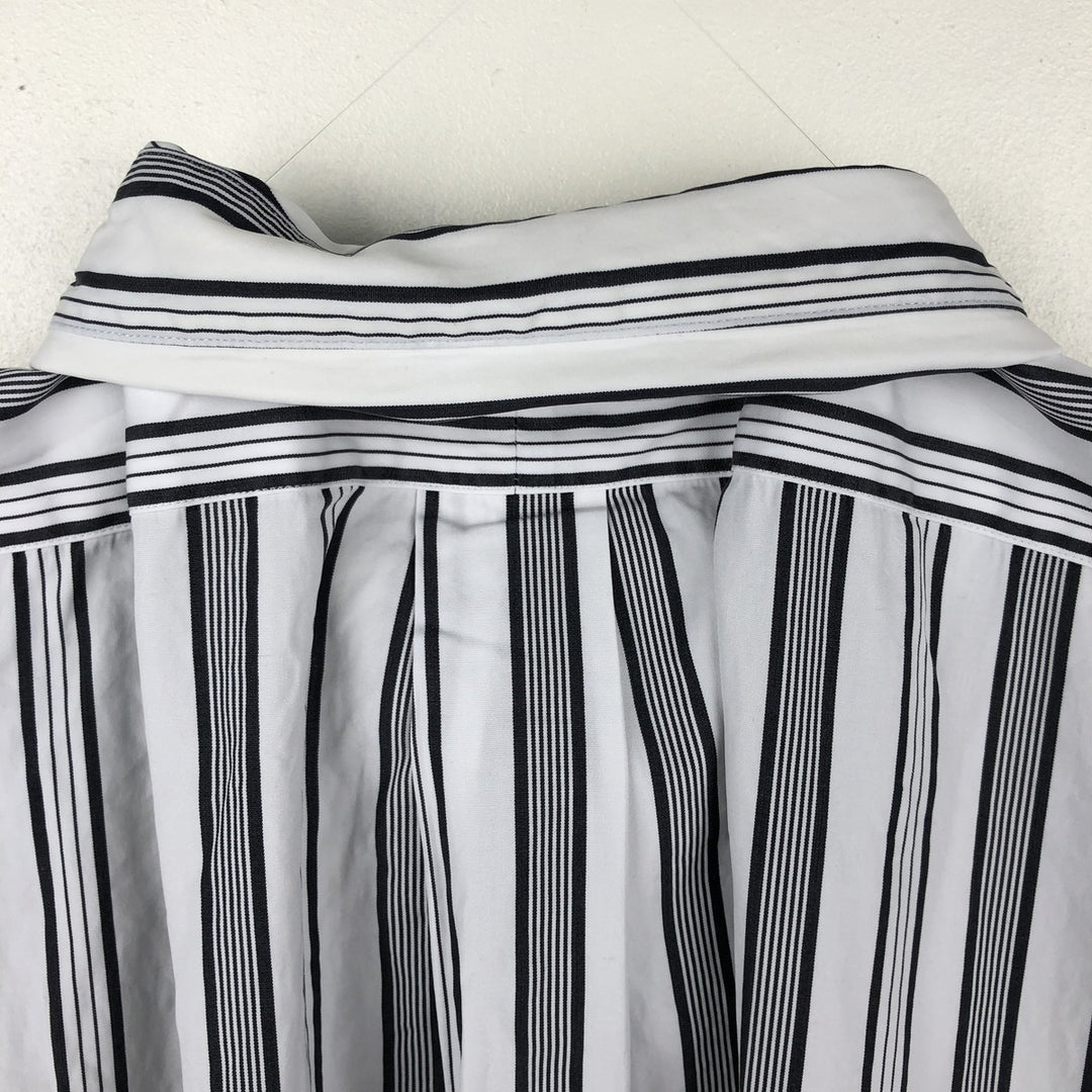 Ralph Lauren POLO by Ralph Lauren CLASSIC FIT Multi-stripe Long-Sleeve Button-Down Stripe Shirt, Men's Size L (approx.) cotton white type Vintage Second Hand