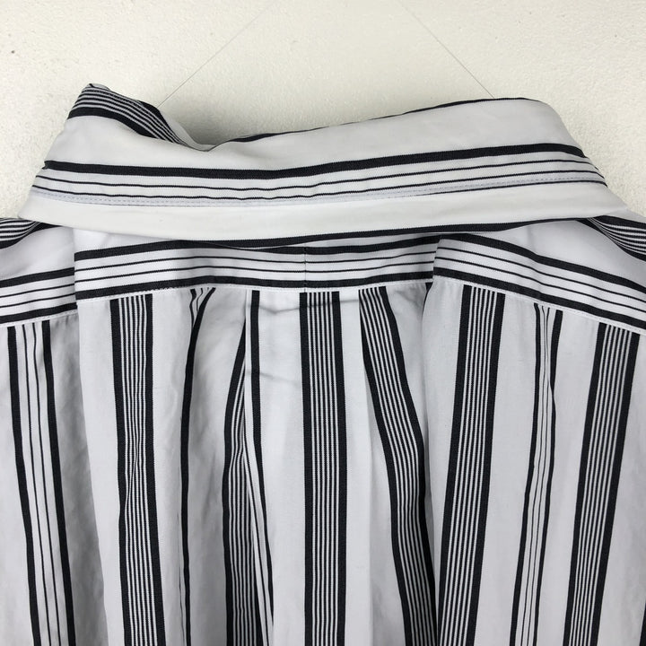 Ralph Lauren POLO by Ralph Lauren CLASSIC FIT Multi-stripe Long-Sleeve Button-Down Stripe Shirt, Men's Size L (approx.) cotton white type Vintage Second Hand