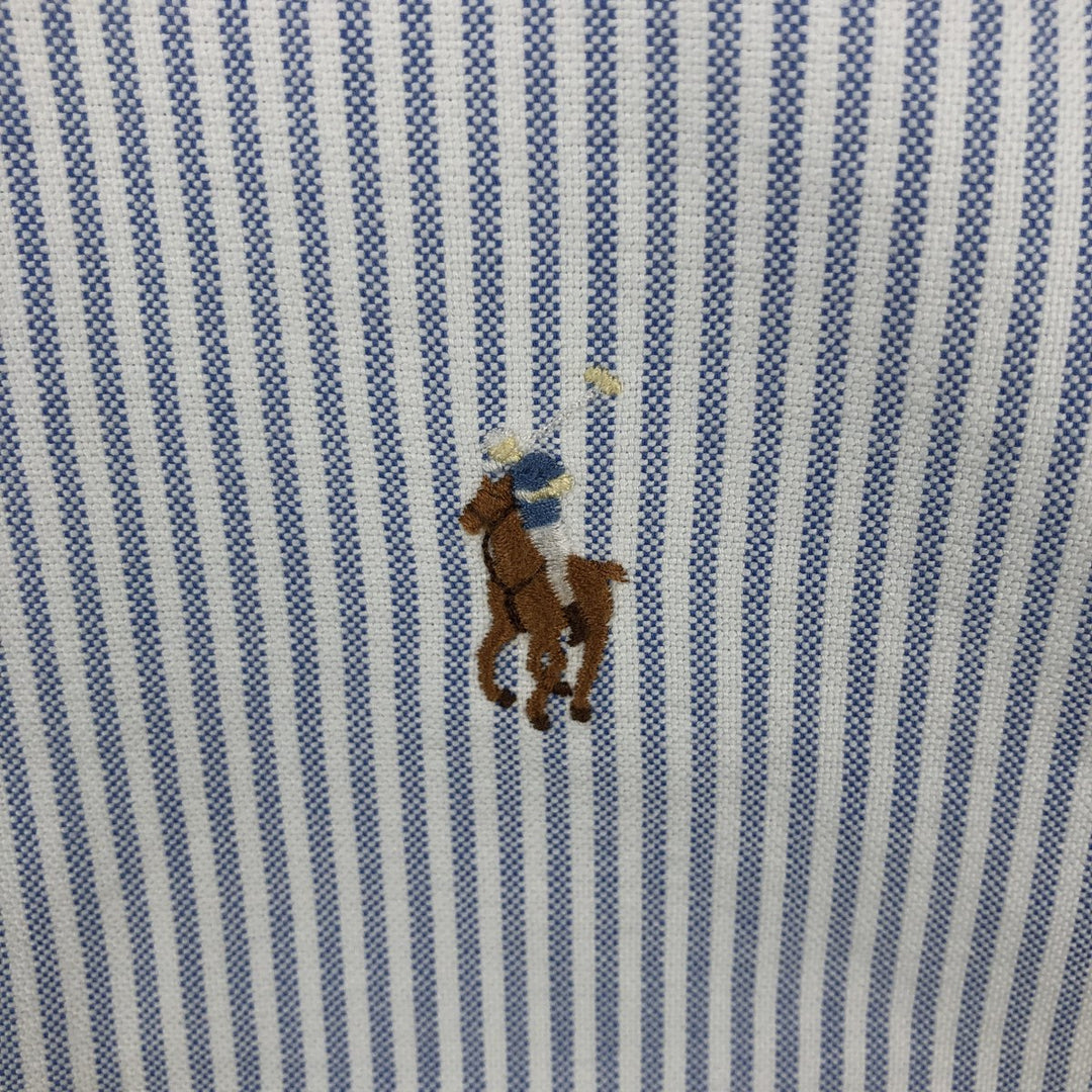 Ralph Lauren YARMOUTH Long Sleeve Button-Down Striped Shirt, Men's XL cotton white type Vintage Second Hand