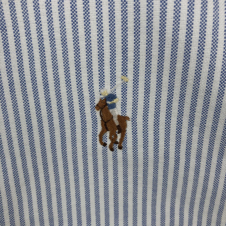 Ralph Lauren YARMOUTH Long Sleeve Button-Down Striped Shirt, Men's XL cotton white type Vintage Second Hand