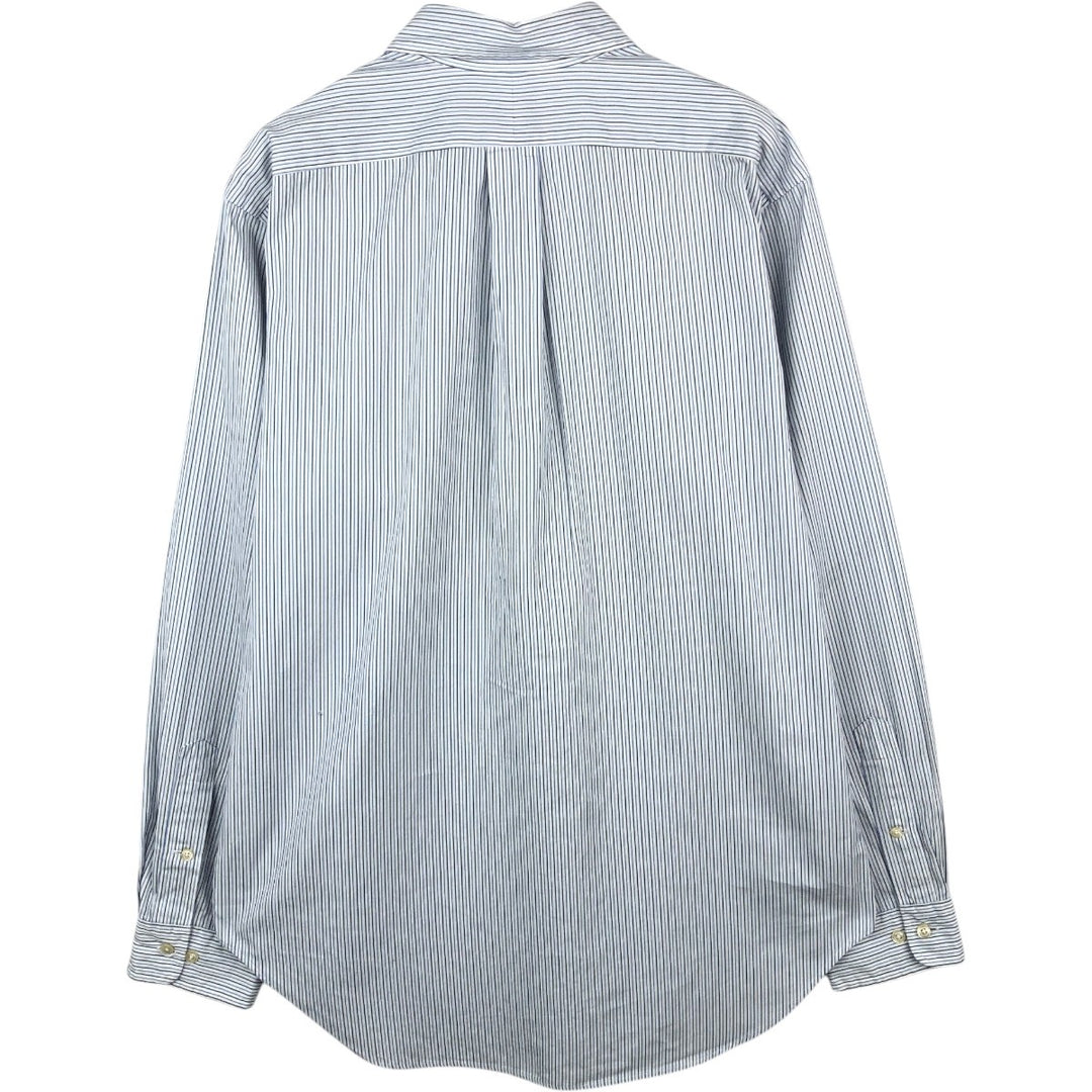 Ralph Lauren Classic Fit Long Sleeve Button Down Striped Shirt Men's Size L cotton white type Vintage Second Hand