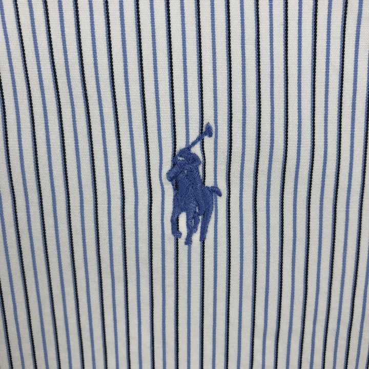 Ralph Lauren Classic Fit Long Sleeve Button Down Striped Shirt Men's Size L cotton white type Vintage Second Hand