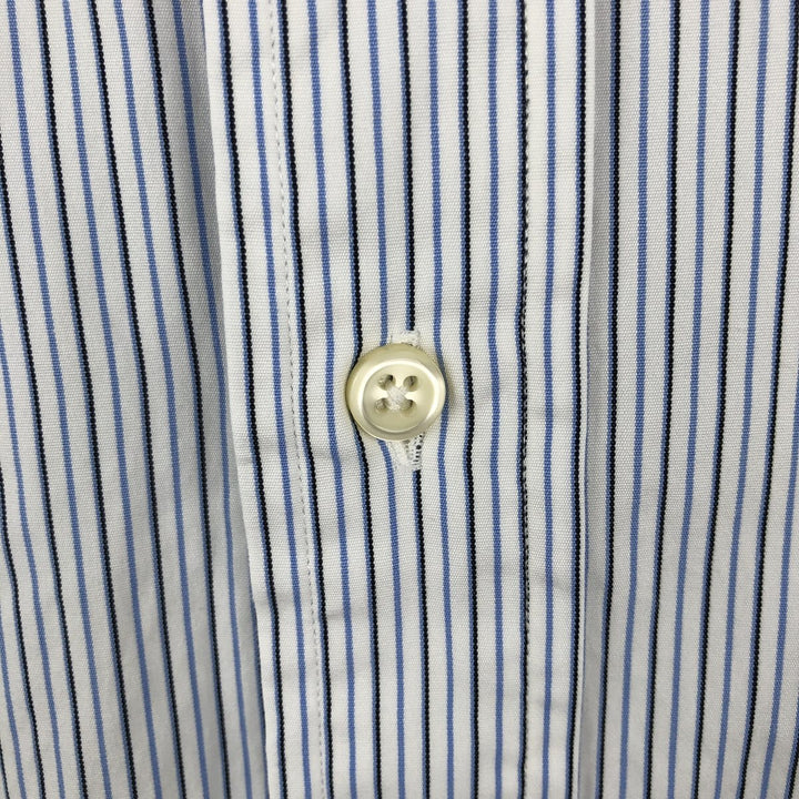 Ralph Lauren Classic Fit Long Sleeve Button Down Striped Shirt Men's Size L cotton white type Vintage Second Hand