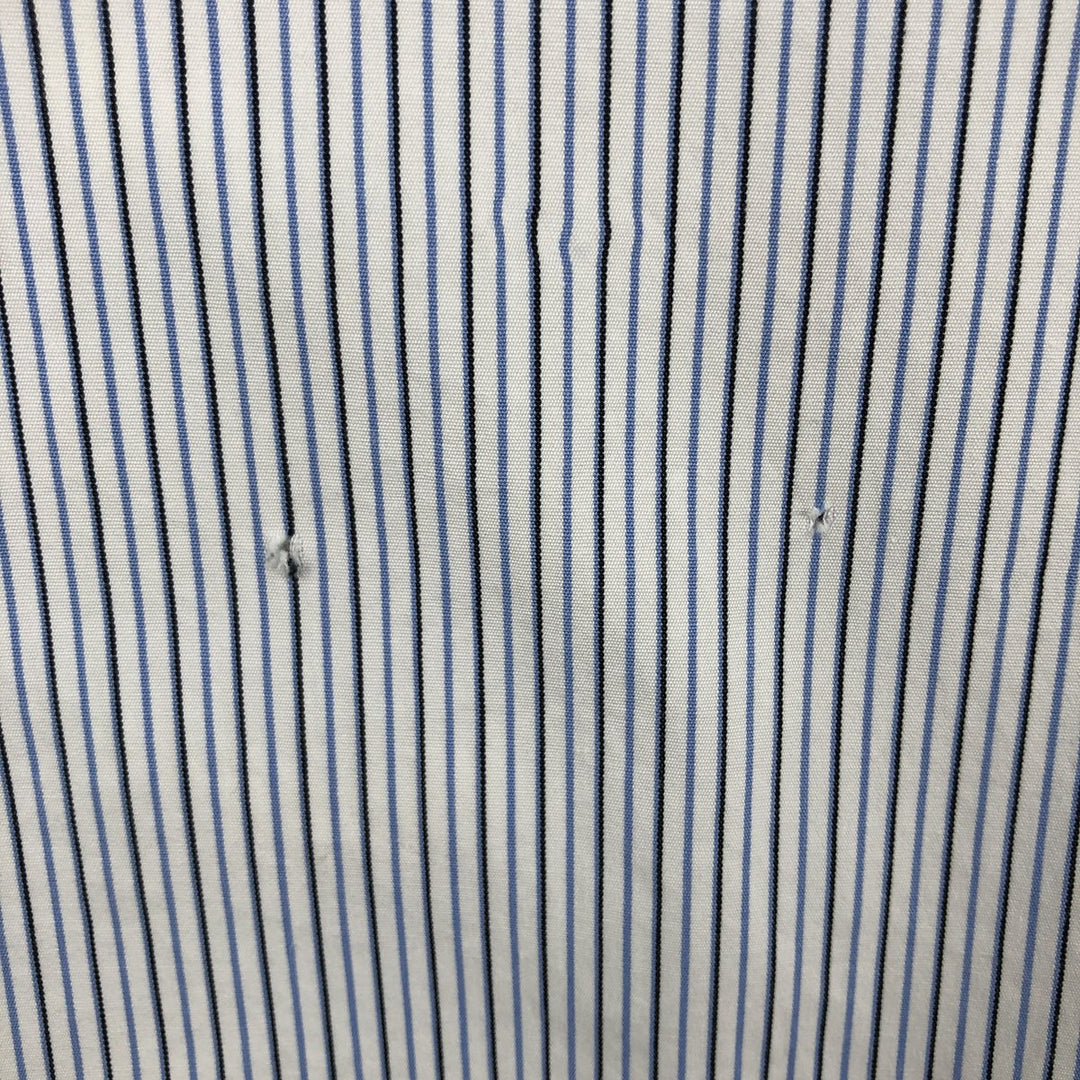 Ralph Lauren Classic Fit Long Sleeve Button Down Striped Shirt Men's Size L cotton white type Vintage Second Hand