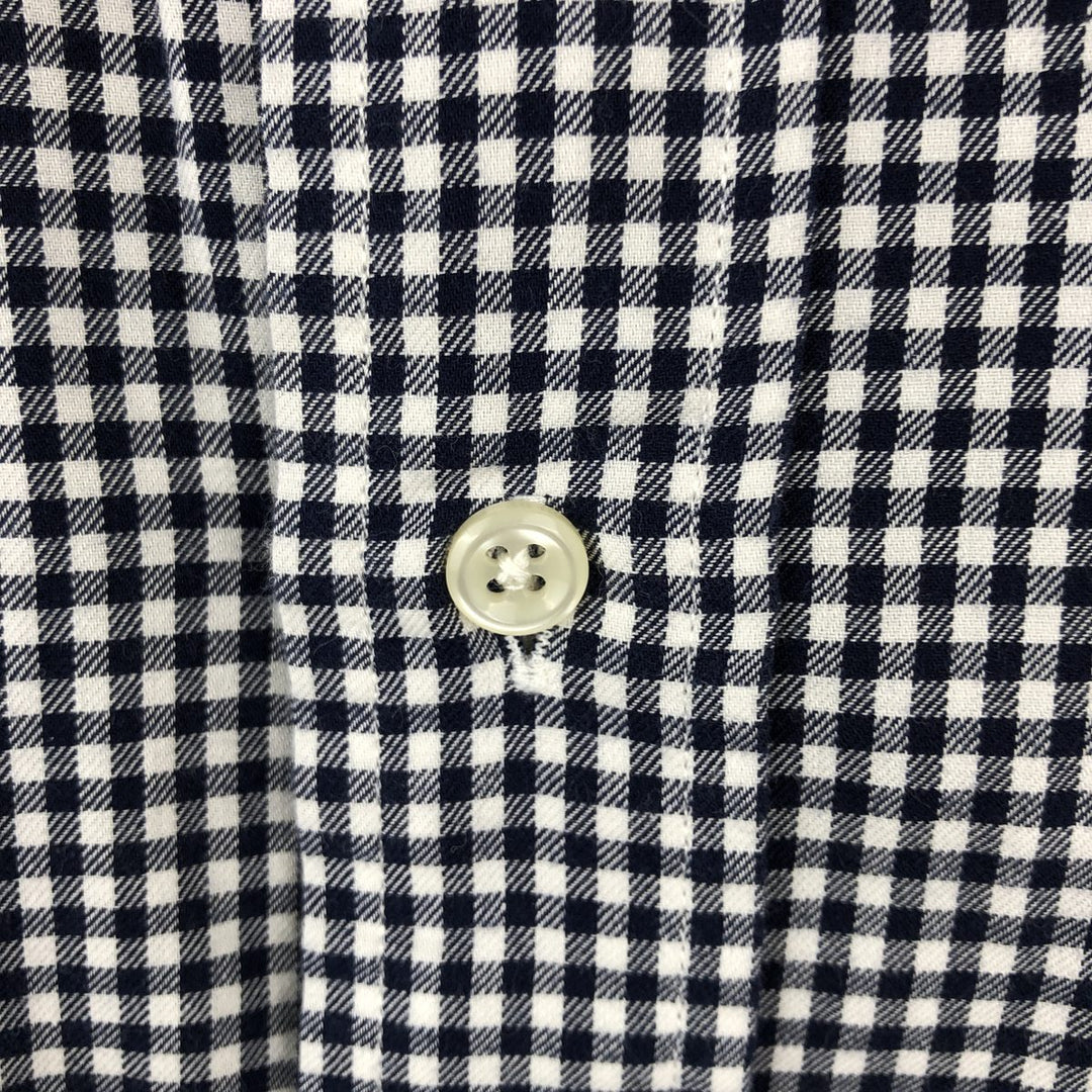 Ralph Lauren BLAKE Gingham Check Long Sleeve Button-Down Check Shirt, Men's Size L cotton white type Vintage Second Hand