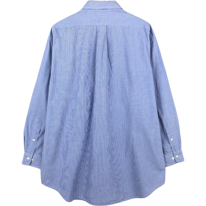 Ralph Lauren YARMOUTH Long Sleeve Button-Down Check Shirt, Men's Size L cotton Blue type light blue Vintage Second Hand