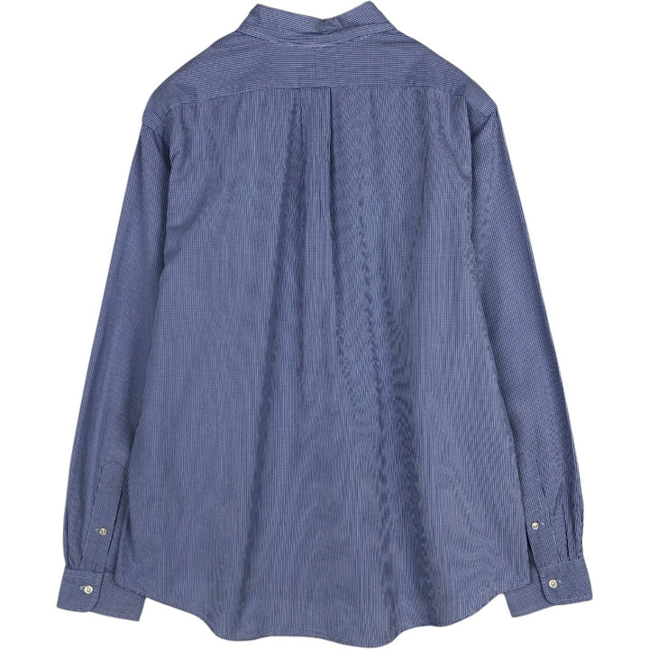 Ralph Lauren CUSTOM FIT long sleeve button down check shirt men's XL size cotton blue type Vintage Second Hand