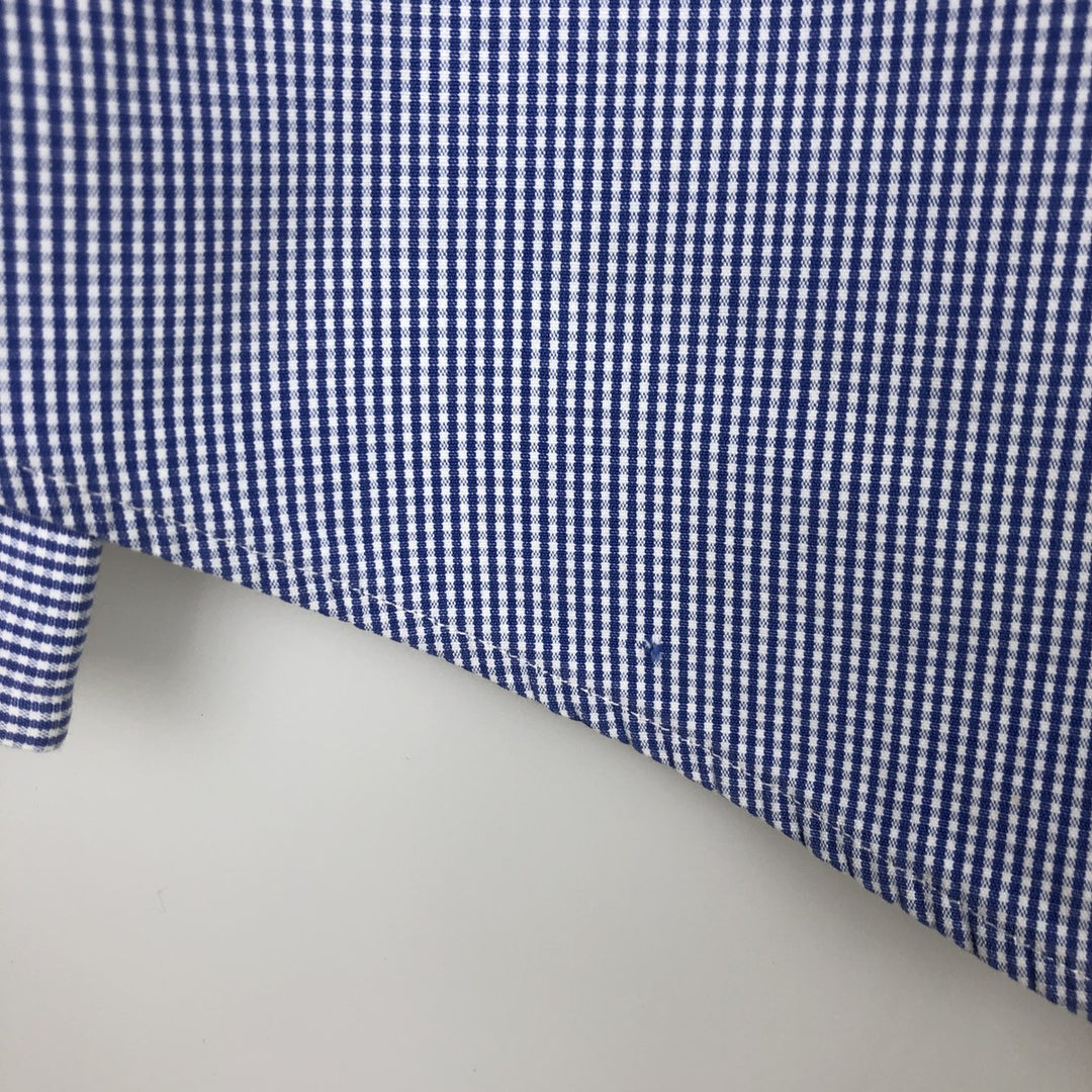Ralph Lauren CUSTOM FIT long sleeve button down check shirt men's XL size cotton blue type Vintage Second Hand