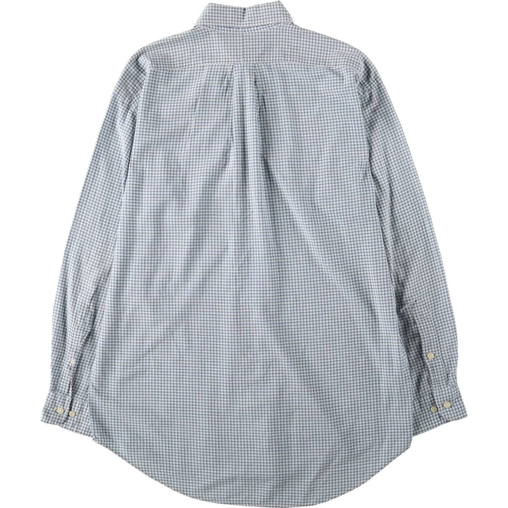 Ralph Lauren BLAKE long sleeve button down check shirt, men's size M cotton blue type Vintage Second Hand