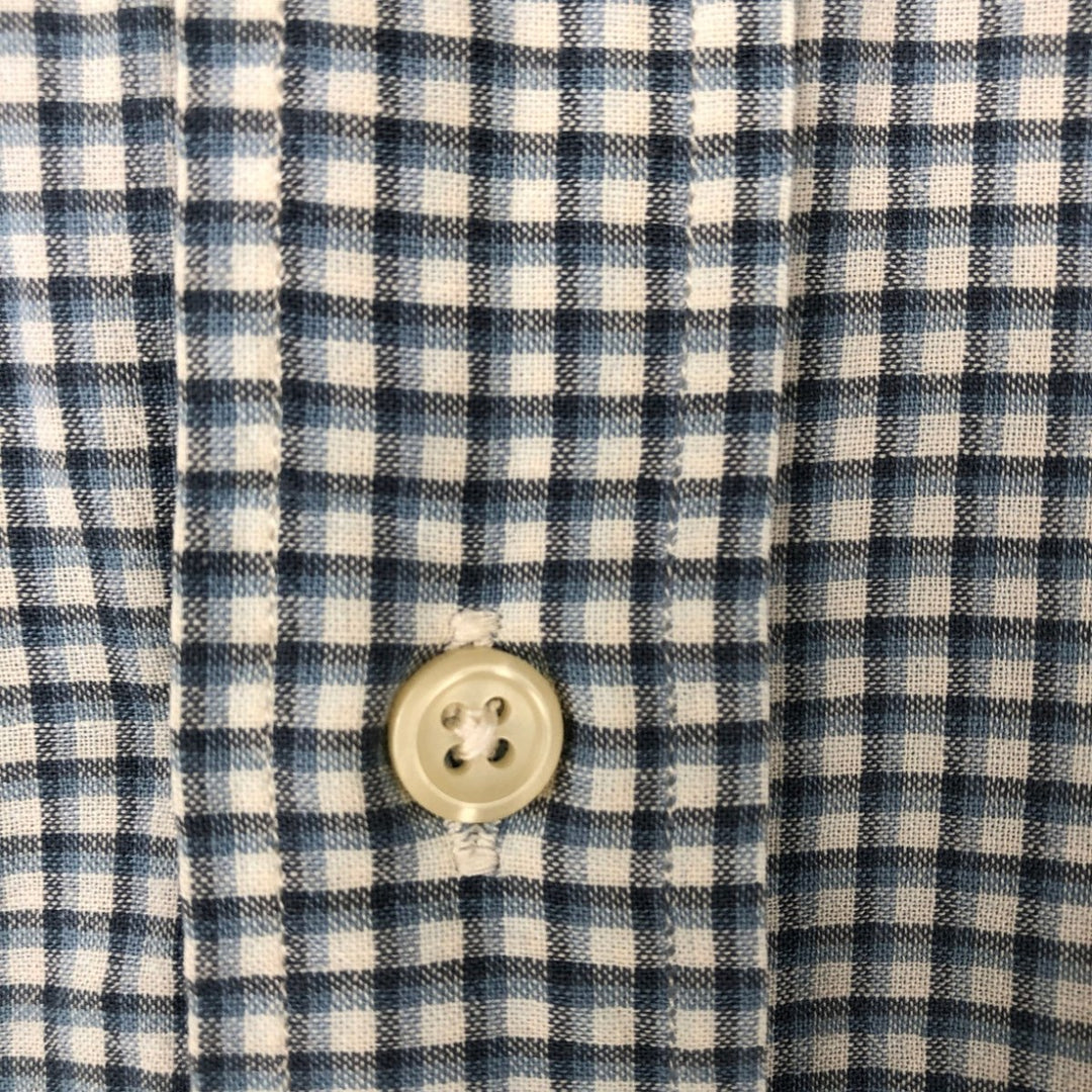 Ralph Lauren BLAKE long sleeve button down check shirt, men's size M cotton blue type Vintage Second Hand
