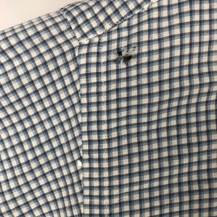 Ralph Lauren BLAKE long sleeve button down check shirt, men's size M cotton blue type Vintage Second Hand