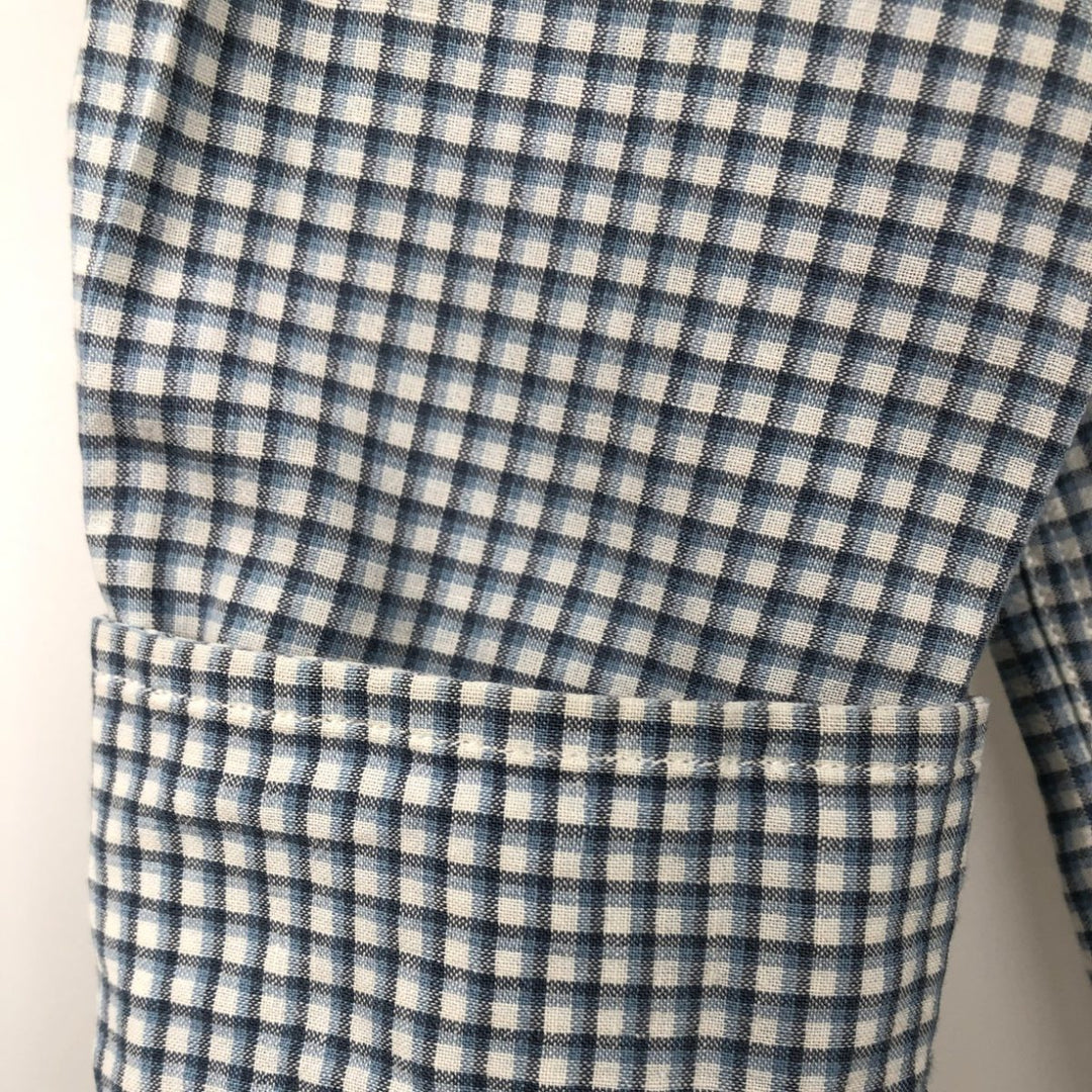 Ralph Lauren BLAKE long sleeve button down check shirt, men's size M cotton blue type Vintage Second Hand