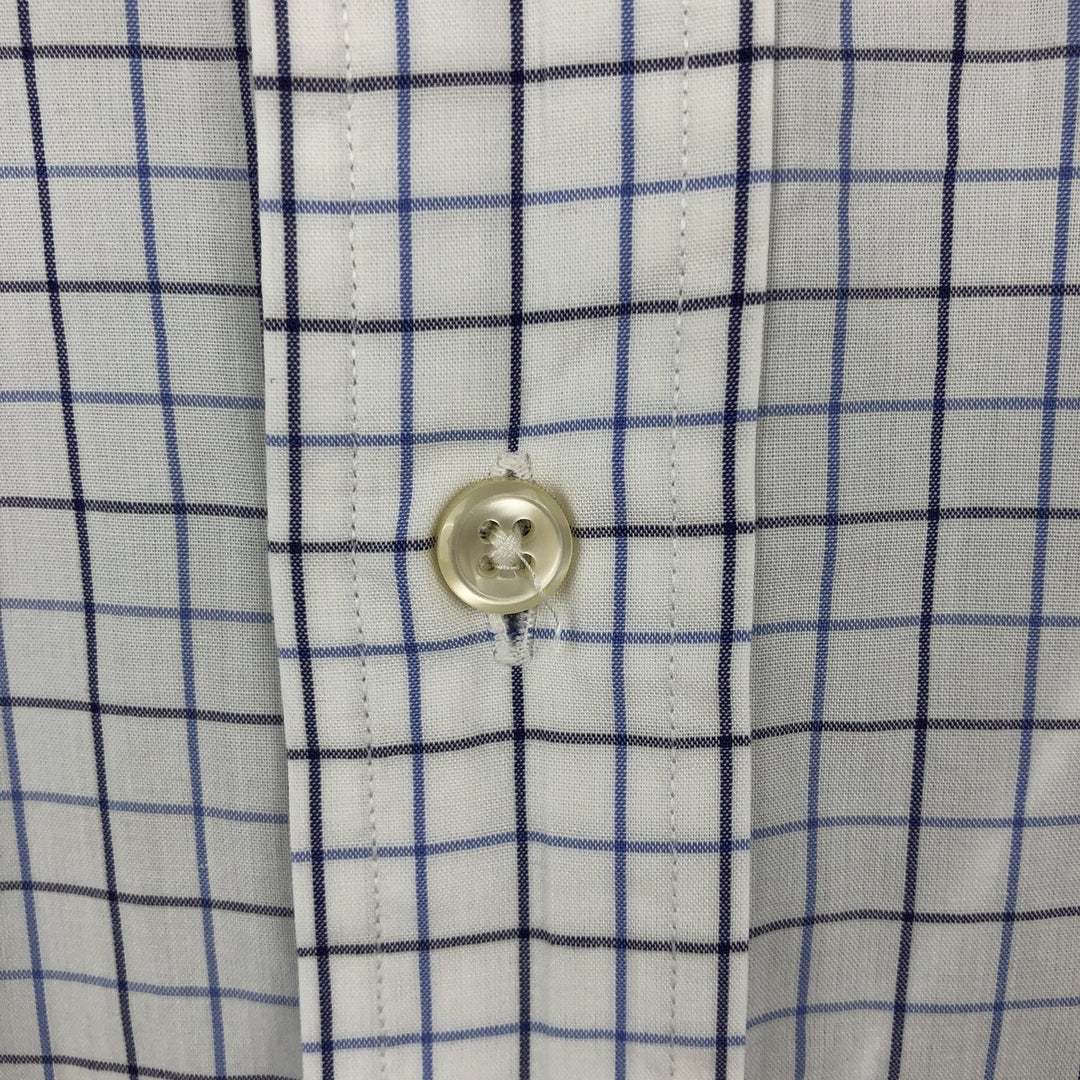 Ralph Lauren POLO by Ralph Lauren ANDREW long sleeve cotton check shirt, men's size L cotton white type Vintage Second Hand
