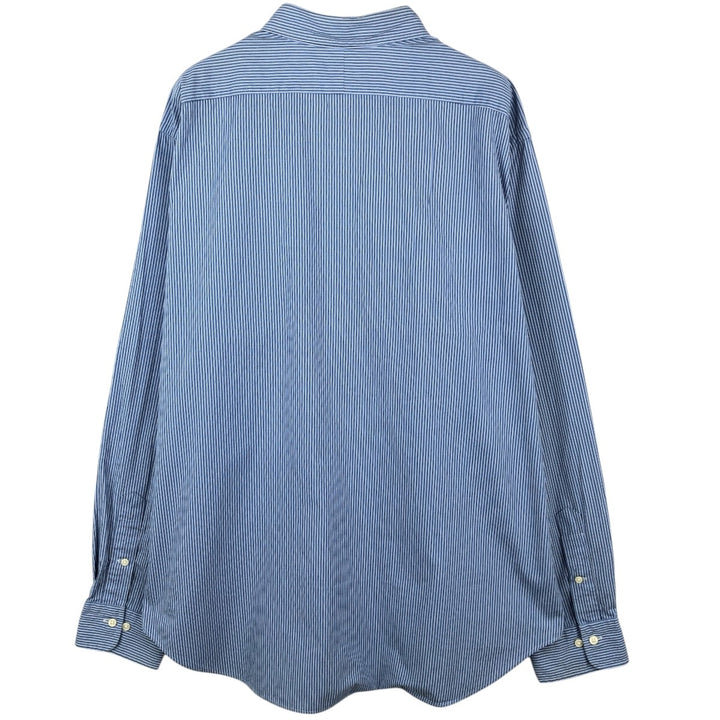 Ralph Lauren POLO by Ralph Lauren Andrew Classic Fit Long-Sleeve Striped Shirt, Men's Size XL (approx.) cotton Blue type light blue Vintage Second Hand