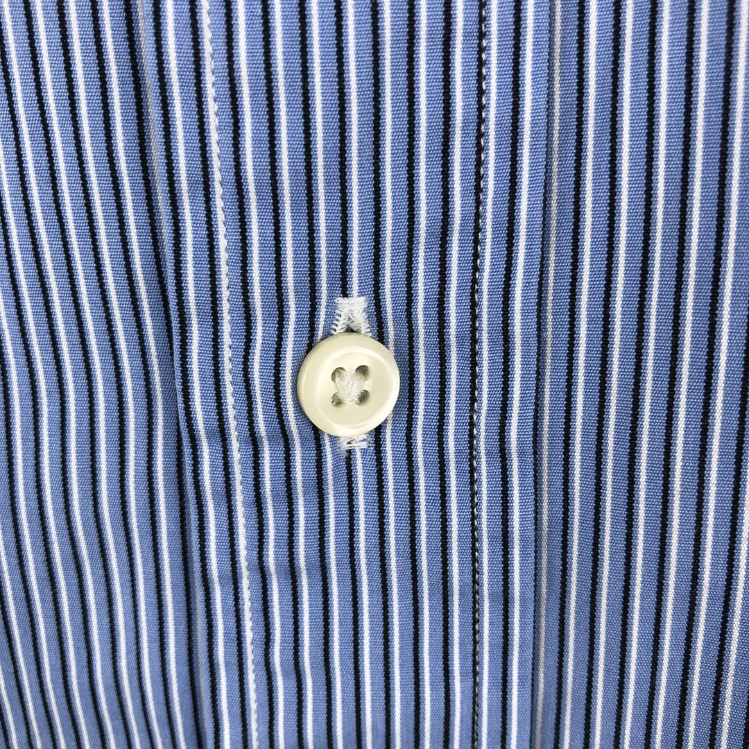 Ralph Lauren POLO by Ralph Lauren Andrew Classic Fit Long-Sleeve Striped Shirt, Men's Size XL (approx.) cotton Blue type light blue Vintage Second Hand