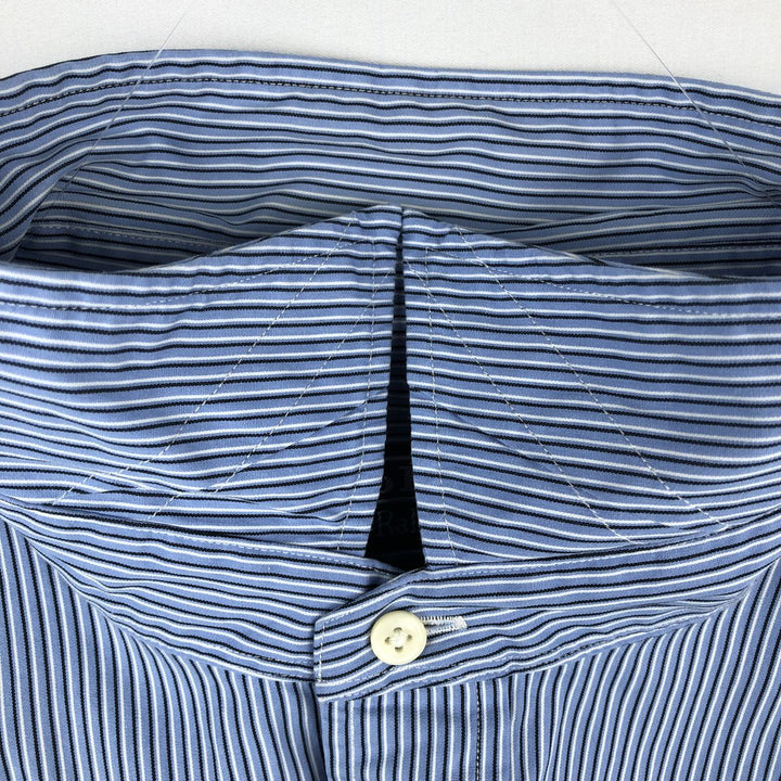 Ralph Lauren POLO by Ralph Lauren Andrew Classic Fit Long-Sleeve Striped Shirt, Men's Size XL (approx.) cotton Blue type light blue Vintage Second Hand
