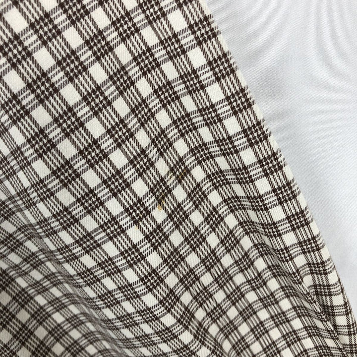 Ralph Lauren YARMOUTH Long Sleeve Button-Down Check Shirt, Men's Size M cotton brown type Vintage Second Hand