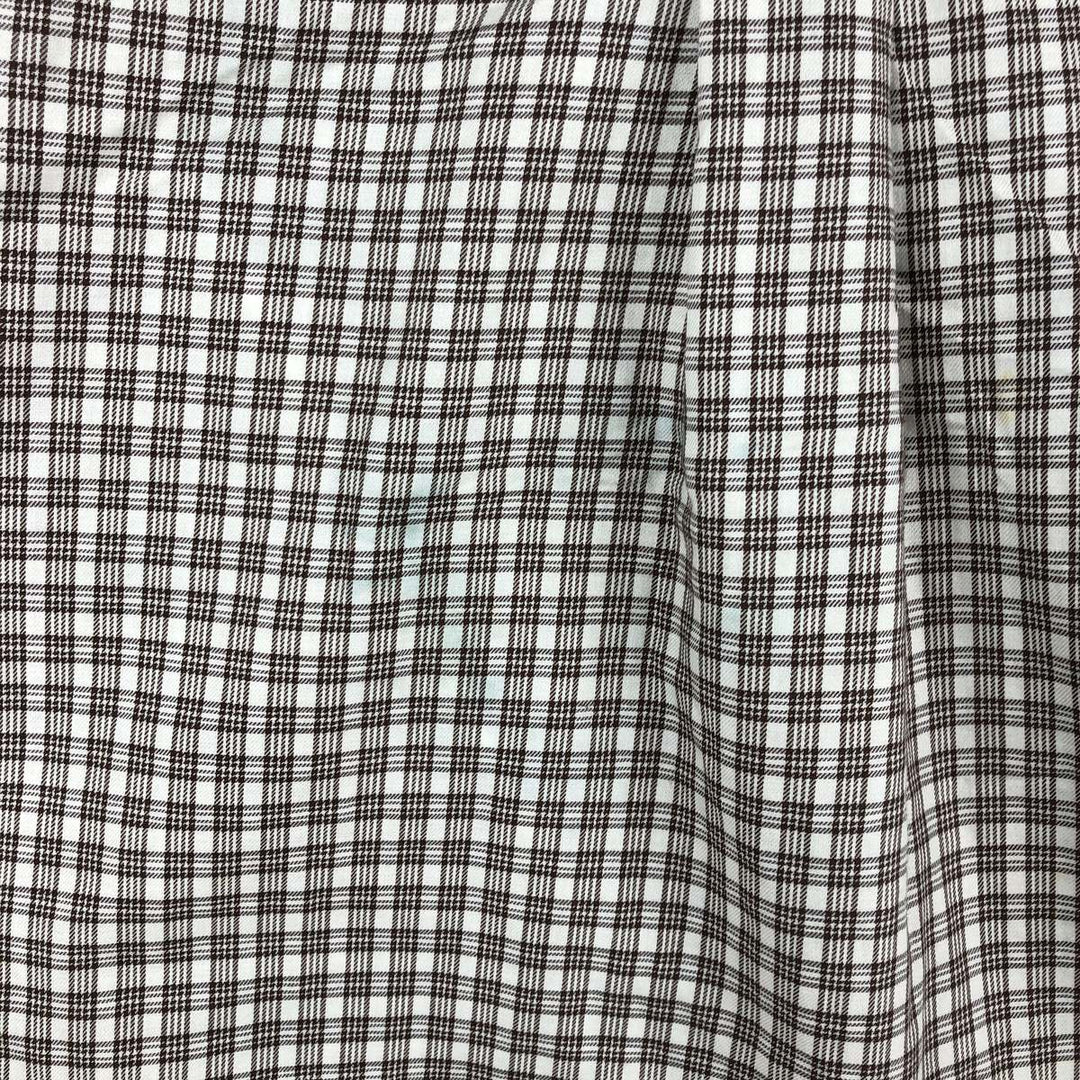 Ralph Lauren YARMOUTH Long Sleeve Button-Down Check Shirt, Men's Size M cotton brown type Vintage Second Hand