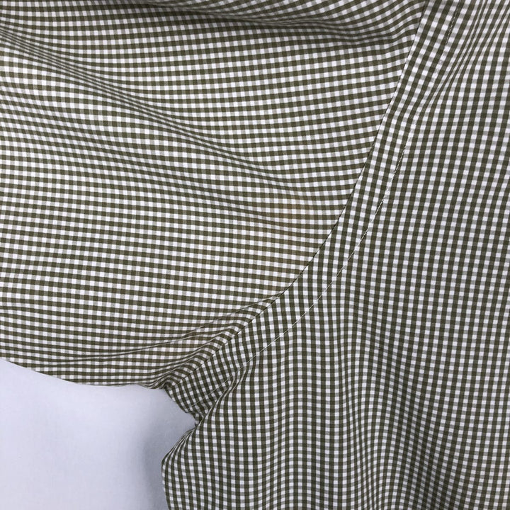 Ralph Lauren Classic Fit Gingham Check Long Sleeve Button-Down Check Shirt, Men's Size L cotton white type Vintage Second Hand