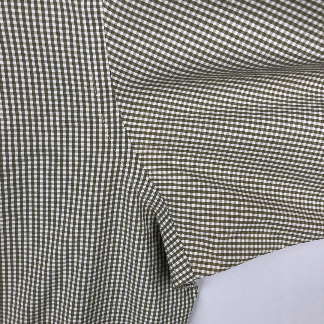 Ralph Lauren Classic Fit Gingham Check Long Sleeve Button-Down Check Shirt, Men's Size L cotton white type Vintage Second Hand