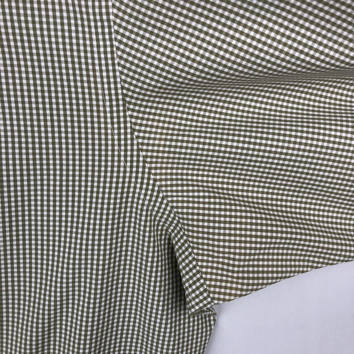 Ralph Lauren Classic Fit Gingham Check Long Sleeve Button-Down Check Shirt, Men's Size L cotton white type Vintage Second Hand