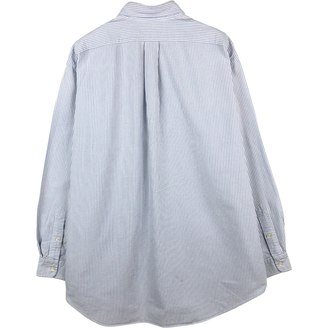 Ralph Lauren BLAKE long sleeve button-down striped shirt, men's size L cotton white type Vintage Second Hand