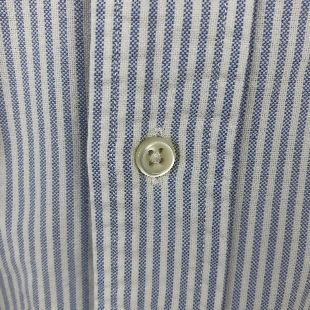 Ralph Lauren BLAKE long sleeve button-down striped shirt, men's size L cotton white type Vintage Second Hand