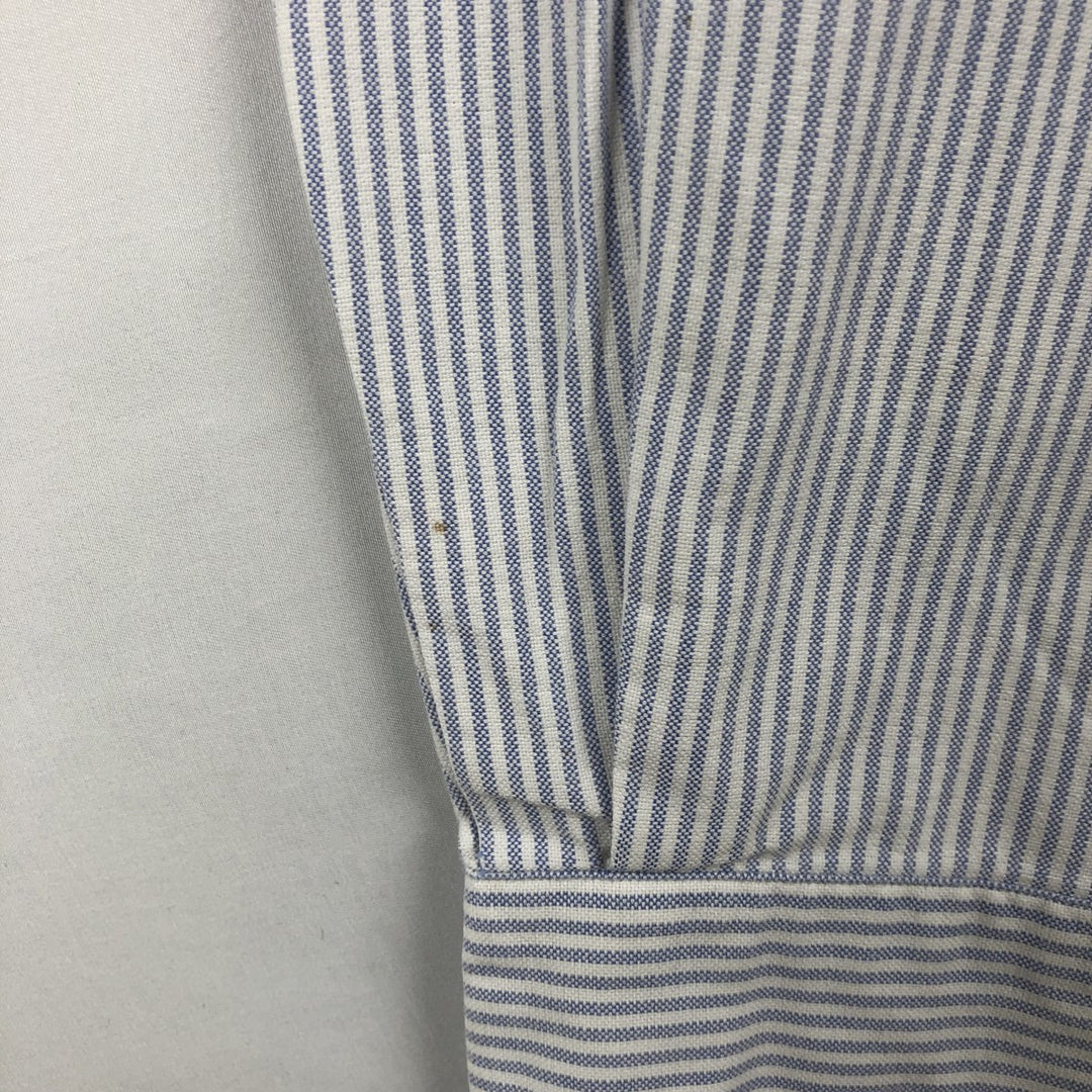 Ralph Lauren BLAKE long sleeve button-down striped shirt, men's size L cotton white type Vintage Second Hand