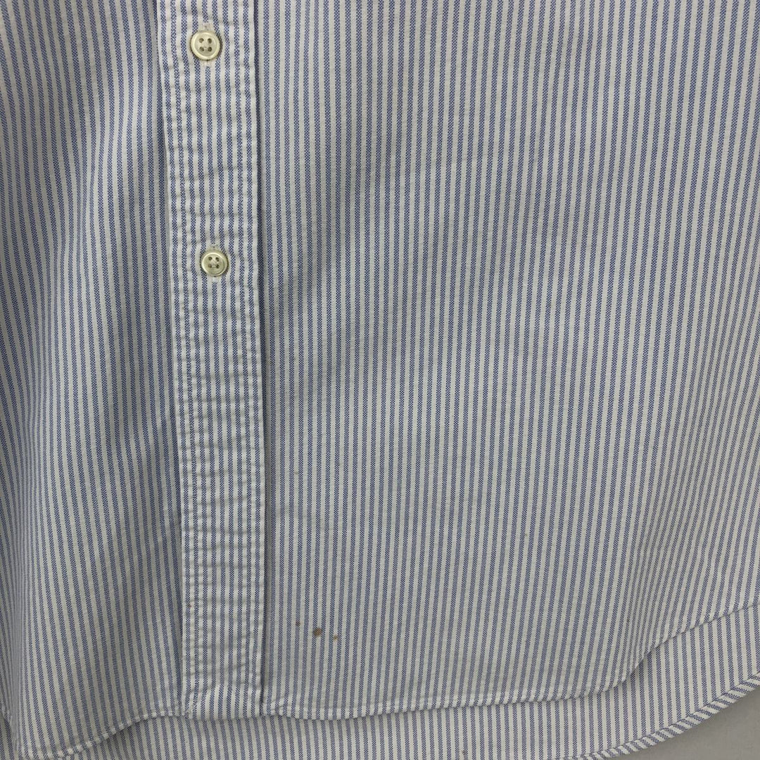 Ralph Lauren BLAKE long sleeve button-down striped shirt, men's size L cotton white type Vintage Second Hand