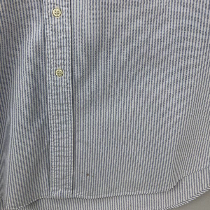 Ralph Lauren BLAKE long sleeve button-down striped shirt, men's size L cotton white type Vintage Second Hand