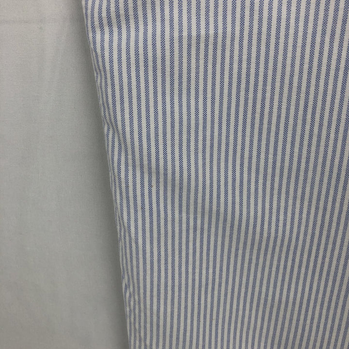 Ralph Lauren BLAKE long sleeve button-down striped shirt, men's size L cotton white type Vintage Second Hand