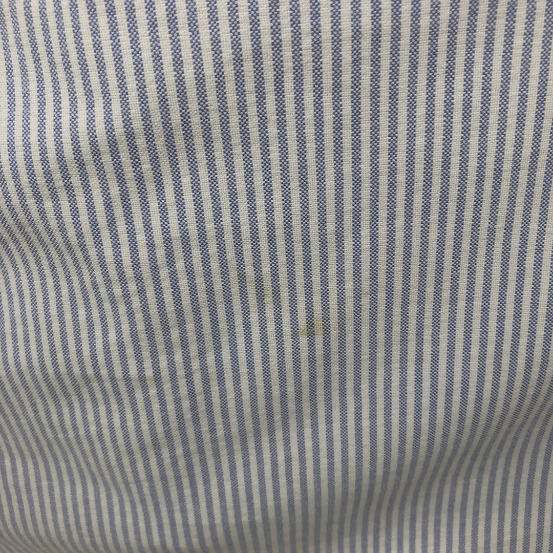 Ralph Lauren BLAKE long sleeve button-down striped shirt, men's size L cotton white type Vintage Second Hand