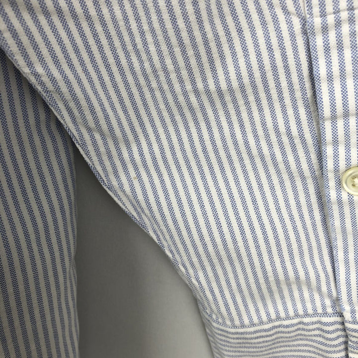 Ralph Lauren BLAKE long sleeve button-down striped shirt, men's size L cotton white type Vintage Second Hand
