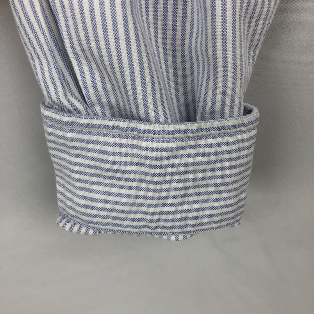Ralph Lauren BLAKE long sleeve button-down striped shirt, men's size L cotton white type Vintage Second Hand