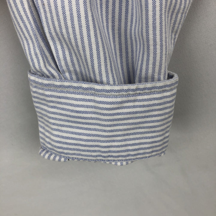 Ralph Lauren BLAKE long sleeve button-down striped shirt, men's size L cotton white type Vintage Second Hand