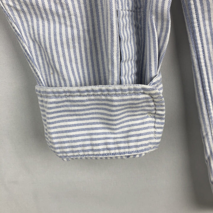 Ralph Lauren BLAKE long sleeve button-down striped shirt, men's size L cotton white type Vintage Second Hand