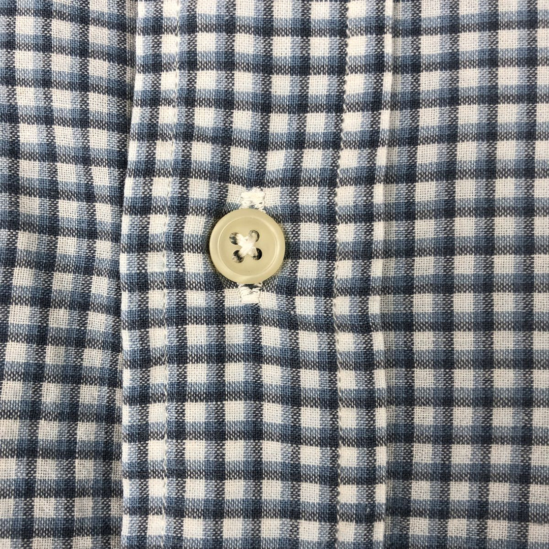 Ralph Lauren BLAKE long sleeve button down check shirt, men's size L cotton Blue type light blue Vintage Second Hand