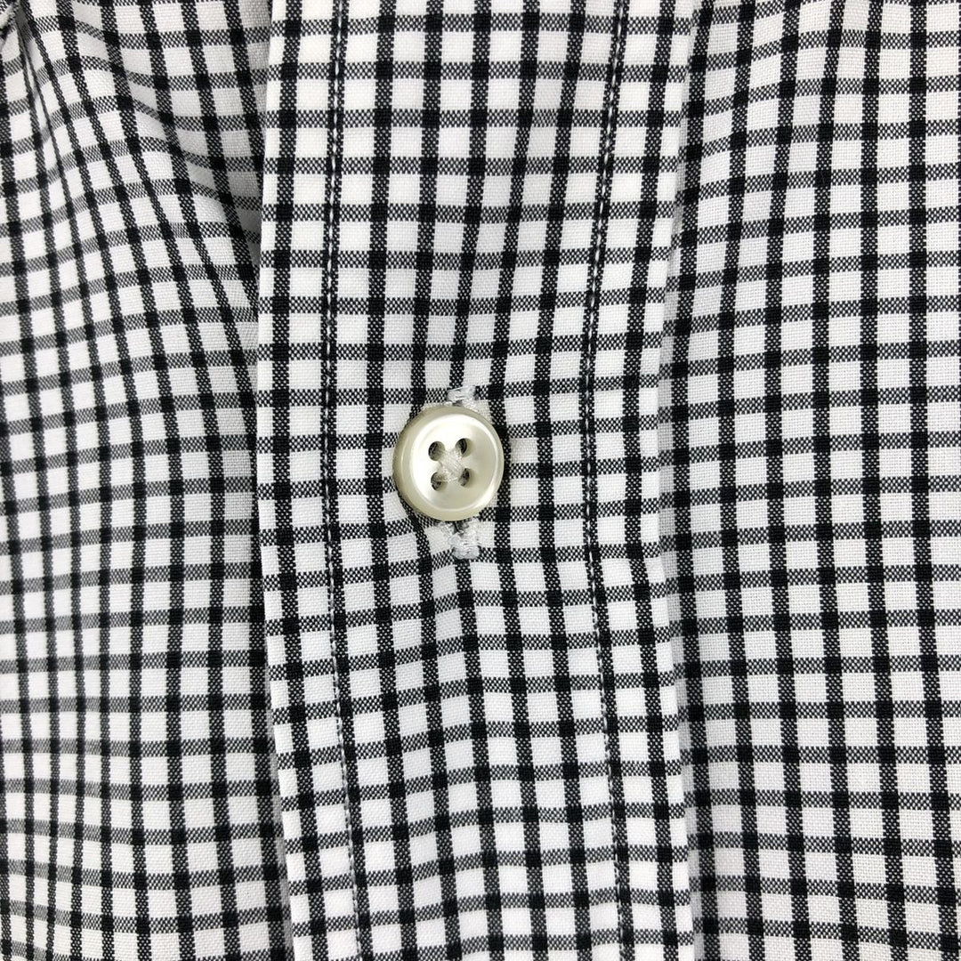 Ralph Lauren Classic Fit Long Sleeve Button Down Check Shirt, Men's Size L cotton black type Vintage Second Hand