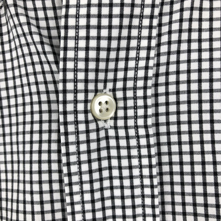 Ralph Lauren Classic Fit Long Sleeve Button Down Check Shirt, Men's Size L cotton black type Vintage Second Hand