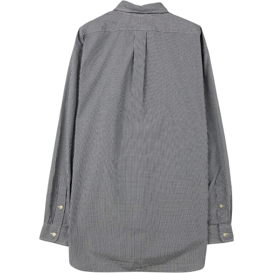 Ralph Lauren RALPH LAUREN GOLF Gingham Check Long Sleeve Button-Down Check Shirt, Men's Size XL (approx.) cotton black type Vintage Second Hand