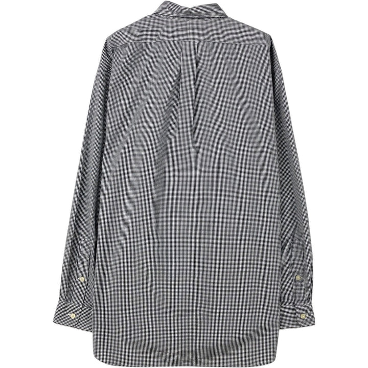 Ralph Lauren RALPH LAUREN GOLF Gingham Check Long Sleeve Button-Down Check Shirt, Men's Size XL (approx.) cotton black type Vintage Second Hand
