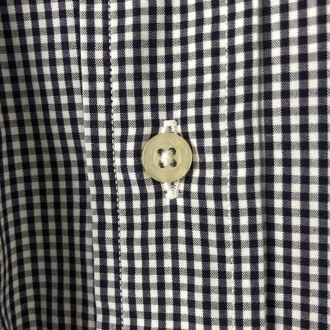Ralph Lauren RALPH LAUREN GOLF Gingham Check Long Sleeve Button-Down Check Shirt, Men's Size XL (approx.) cotton black type Vintage Second Hand