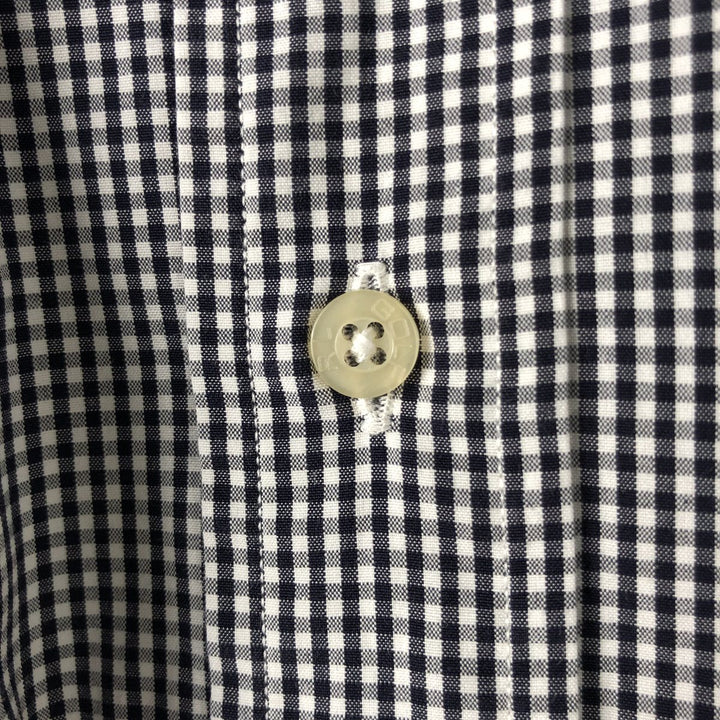 Ralph Lauren RALPH LAUREN GOLF Gingham Check Long Sleeve Button-Down Check Shirt, Men's Size XL (approx.) cotton black type Vintage Second Hand