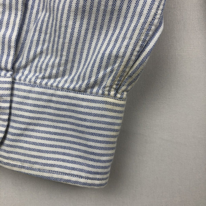 Ralph Lauren BLAKE long sleeve button-down striped shirt, men's size L cotton white type Vintage Second Hand