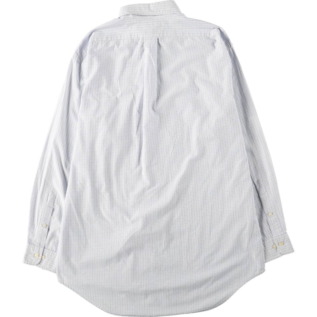 Ralph Lauren YARMOUTH Long Sleeve Button-Down Check Shirt, Men's Size M cotton white type Vintage Second Hand
