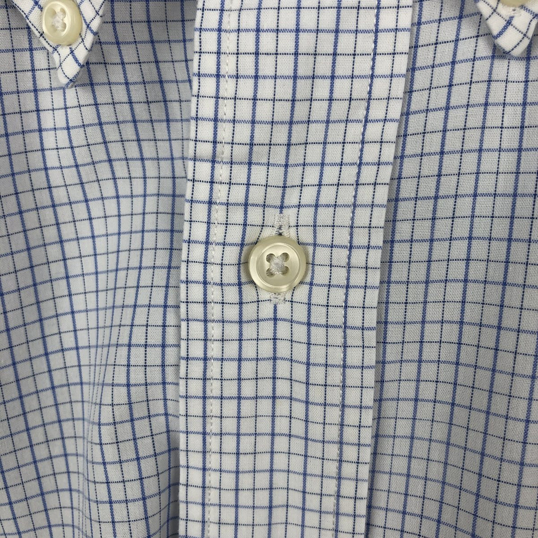 Ralph Lauren YARMOUTH Long Sleeve Button-Down Check Shirt, Men's Size M cotton white type Vintage Second Hand