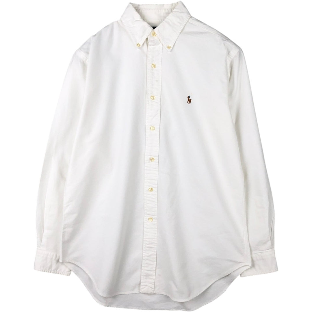 Ralph Lauren Classic Fit long sleeve button down shirt, men's size M cotton white type Vintage Second Hand
