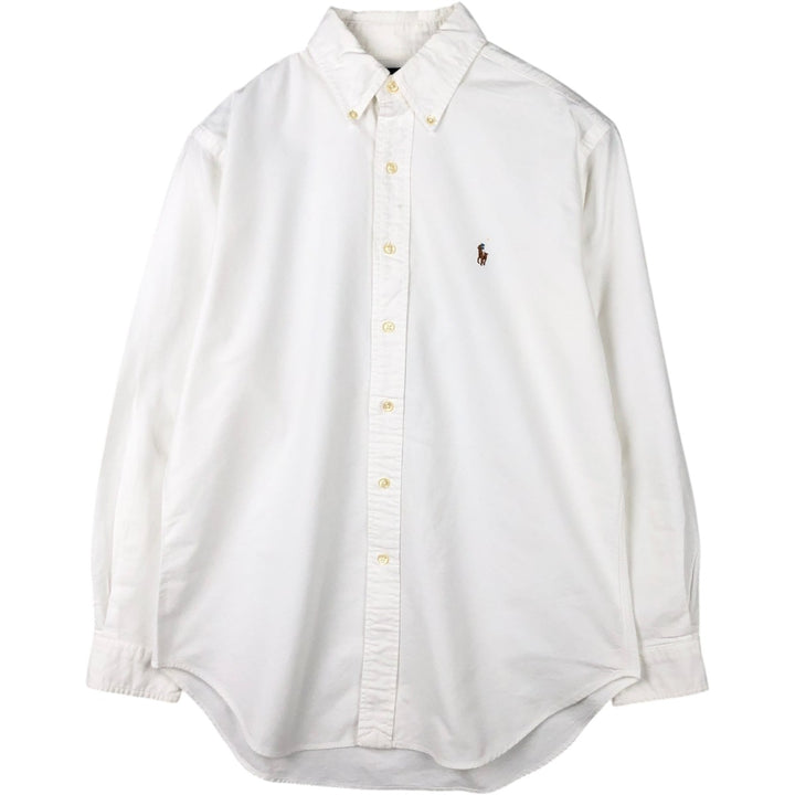 Ralph Lauren Classic Fit long sleeve button down shirt, men's size M cotton white type Vintage Second Hand