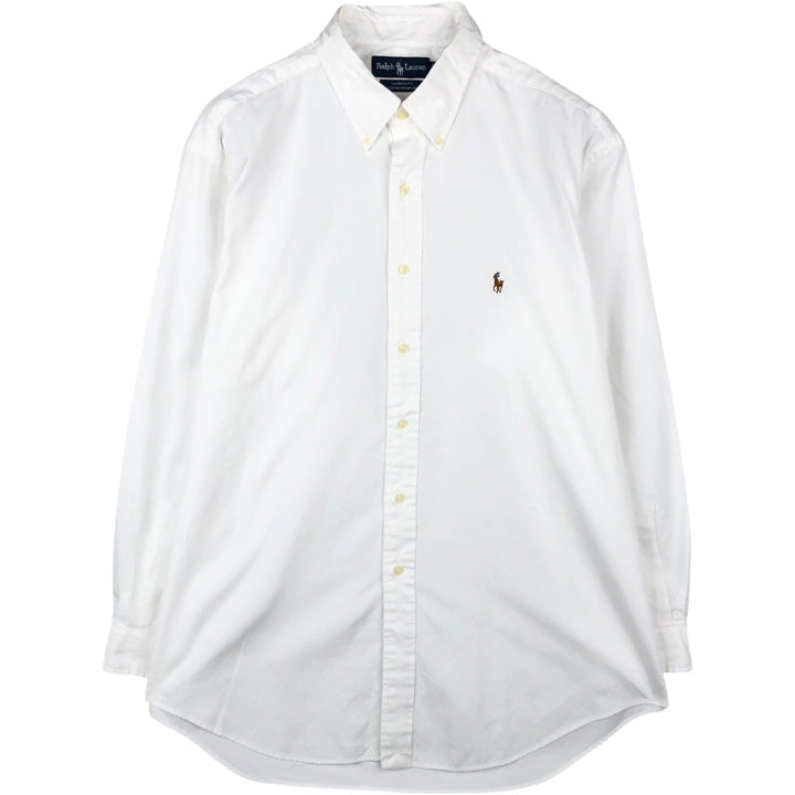 Ralph Lauren YARMOUTH long sleeve button down shirt, men's XL size cotton white type Vintage Second Hand